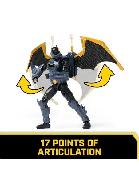 DC Comics , Action Figure Batman Adventures Night Sky, Alto 30 cm con Ali Espandibili, 17 Punti di Articolazione, 7 Accessori e 