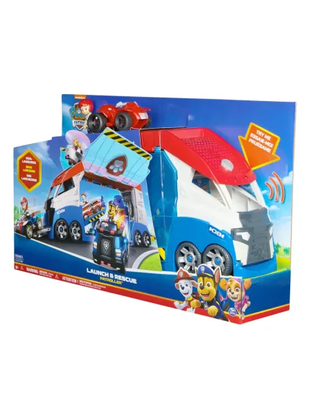 PAW Patrol , PAW Patroller trasformabile con lanciatore per veicoli, luci e suoni, personaggio di Ryder e quad giocattolo, Gioca