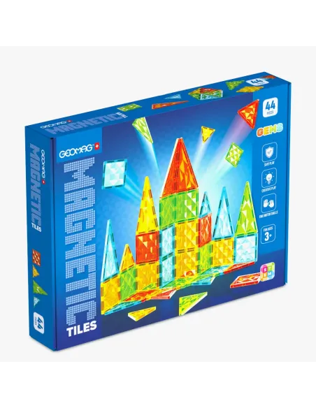 Geomag Magnetic Tiles Gems 44 Set da costruzione