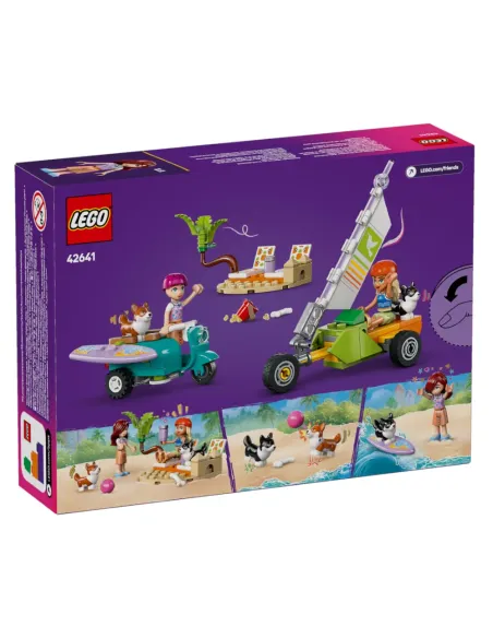 LEGO Friends 42641 Avventure Canine su Windskate e Sidecar, Giochi di Ruolo per Bambine 6+ con Personaggi e Cani Giocattolo