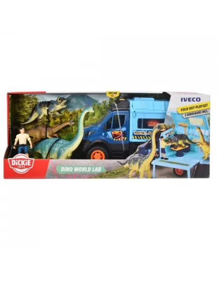 MODELLINO DINO WORLD LAB.CM 28 L&S+3 DINOSAURI (203837025)