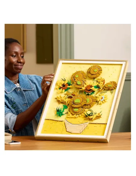 LEGO ART 31215 Vincent Van Gogh – Girasoli, Quadro 3D Costruibile Fai da Te per Adulti, Decorazione Casa, Regalo Donna o Uomo