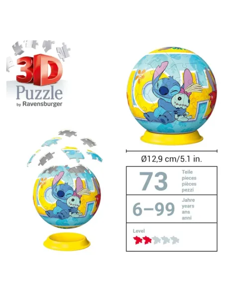 72 Pezzi PUZZLEBALL 3D STITCH (11574)