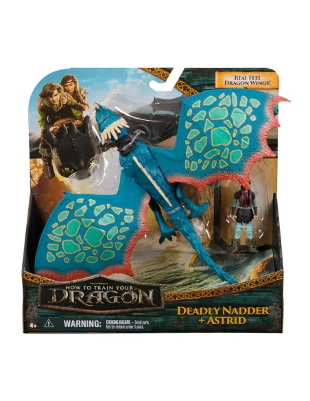DreamWorks Dragons , How to Train Your Dragon, Astrid & Deadly Nadder, action figure del duo vichingo, giocattoli per bambini da