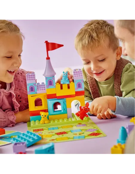 LEGO DUPLO 10450 Gioco al Castello con Salterello, Set con 3 Animali Giocattolo, Castello e Gioco da Tavolo per Bambini da 3+