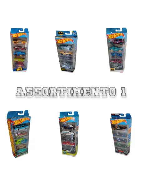 Hot Wheels CONFEZIONI con 5 VEICOLI (1806/DJG23)