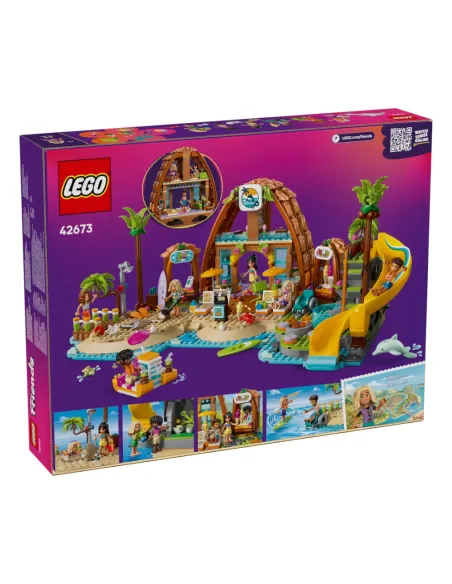 LEGO Friends 42673 Vacanza al Beach Resort, Gioco con 6 Mini Bamboline, Animali Giocattolo e Accessori, Idea Regalo 8+ Anni