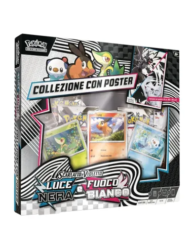 POKEMON POSTER Luce NERA e Fuoco BIANCO SV10.5...
