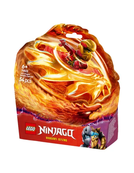 LEGO NINJAGO 71823 Spinner del Drago Spinjitzu di Kai - Trottola Giocattolo con 2 Minifigure e Armi, Giochi per Bambini 6+
