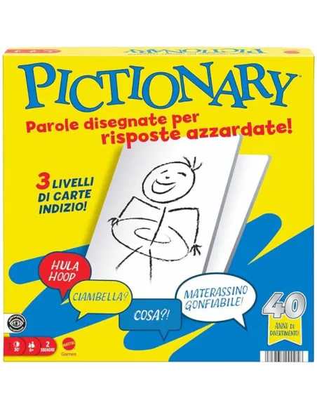 Games Pictionary , Gioco Da Tavolo Per Bambini, Adulti E Serate Giochi in Famiglia Con Lavagnette E Pennarelli Cancellabili