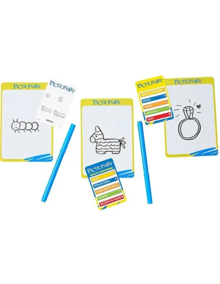 Games Pictionary , Gioco Da Tavolo Per Bambini, Adulti E Serate Giochi in Famiglia Con Lavagnette E Pennarelli Cancellabili