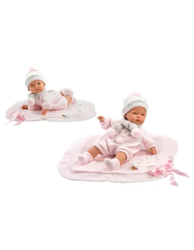 REBORN MORBIDO JOELLE 38 CM COPERTINA ROSA...