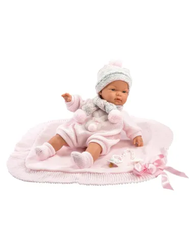REBORN MORBIDO JOELLE 38 CM COPERTINA ROSA...