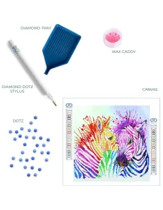 Diamond Dotz Rainbow Zebras 2