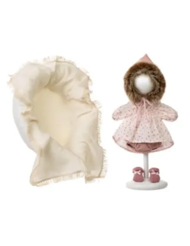 ABITO ROSA CON CAPPELLO E CUSCINO 42CM...