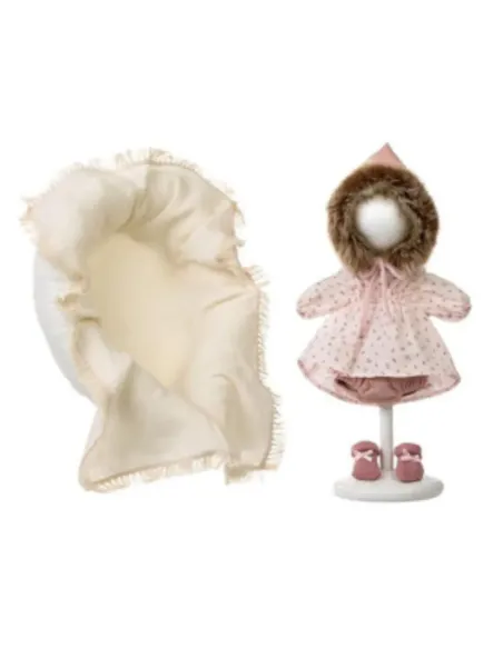 ABITO ROSA CON CAPPELLO E CUSCINO 42CM (LLOV974022)