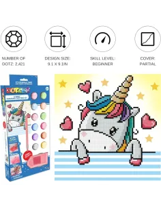 DIAMOND DOTZ UNICORNO BABY IN LOVE (DDZDTZ3.004) 2