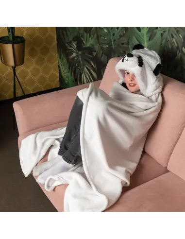 COPERTA Con CAPPUCCIO PANDA (BL823.NOX)