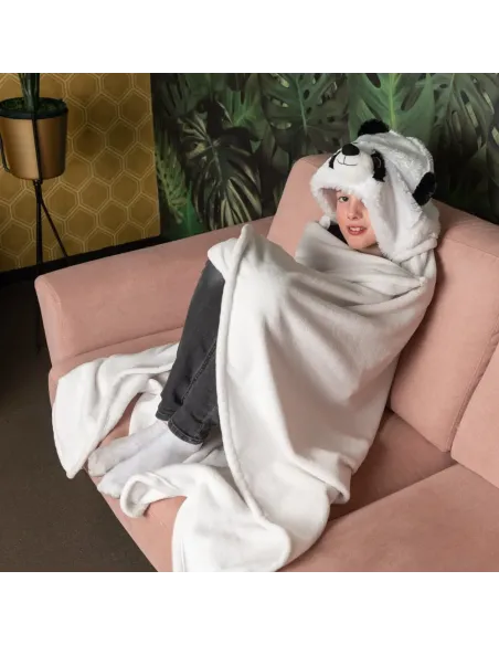 COPERTA Con CAPPUCCIO PANDA (BL823.NOX)