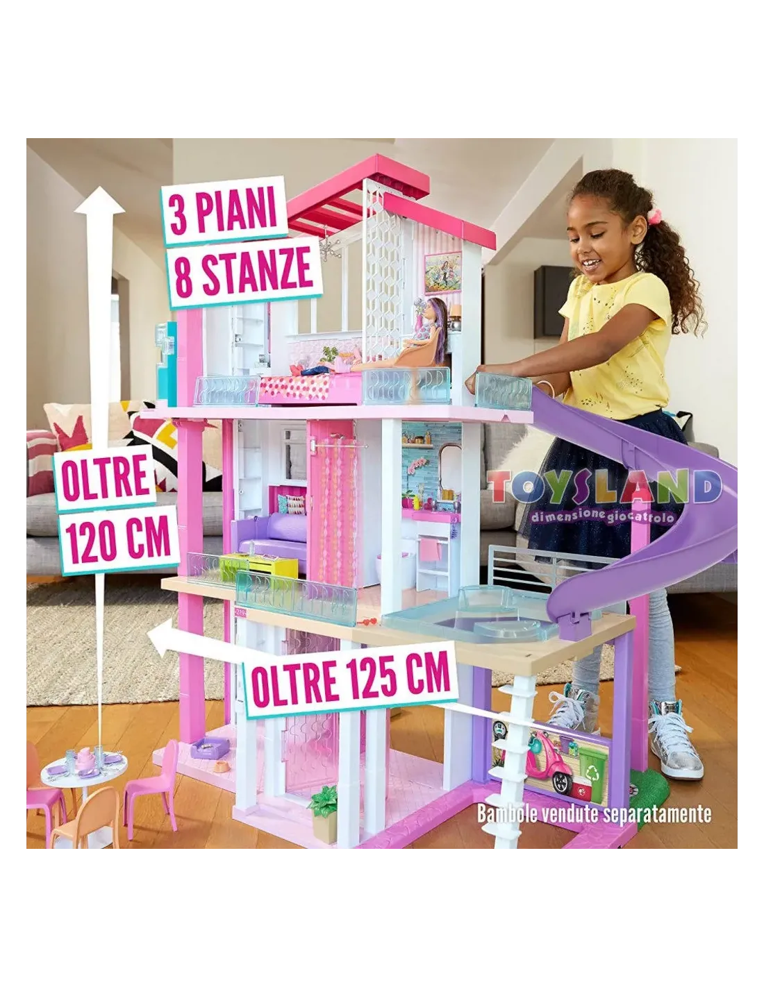 barbie casa dei sogni con 8 stanze