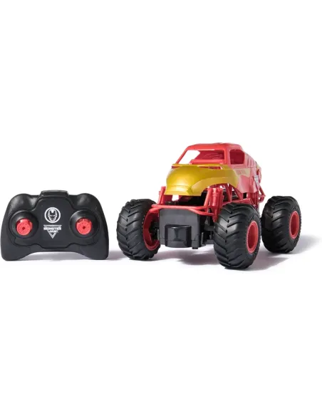 Monster Jam , Veicolo Monster Truck Marvel Iron Man RC, in Scala 1:24, Giocattoli per Bambini e Bambine, 3+ Anni