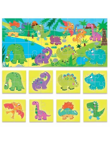 PUZZLE 8+1 DINOSAURS (IT22243)