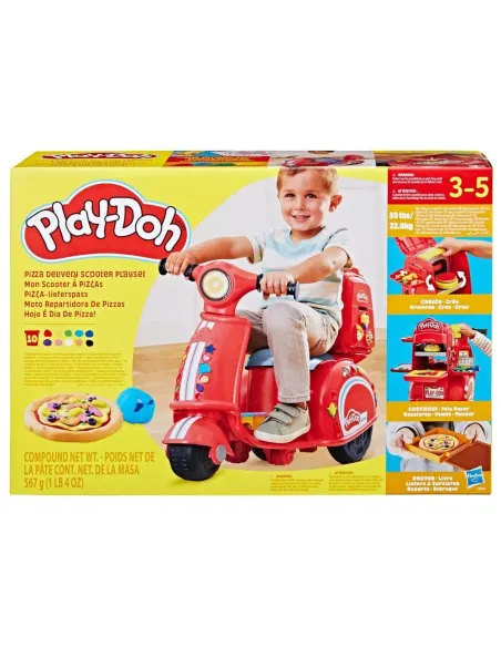 Play-Doh Pizza Delivery Scooter, playset con scooter per consegnare le pizze, attività manuali per bambini e bambine