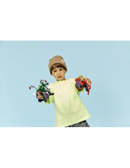 LEGO Marvel | 76338 Battaglia Mech: Spider-Man vs. Doc Ock, Giocattolo da Supereroi, 2 Action Figure, 3 Minifigure, Regalo 6+