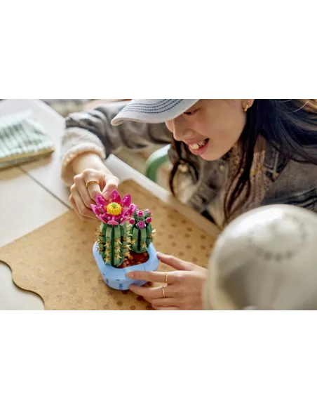 LEGO Botanicals 11509 Cactus in Fiore, Pianta Artificiale in Vaso con 2 Cactus e Fiori Finti, Idea Regalo per Bambine da 9+