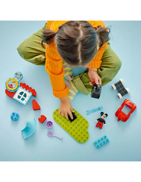 LEGO DUPLO | Disney 10454 La Casa e l’Auto di Topolino Giocattolo con Personaggi, Macchina e Accessori, Giochi Didattico 2+