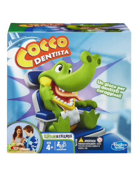 Hasbro Gaming Cocco Dentista, gioco in scatola, dai 4 anni in us, da 2 a 4 giocatori