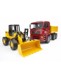 BRUDER Construction truck with articulated road loader 2