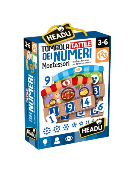 Headu Tombola Tattile Montessori dei Numeri
