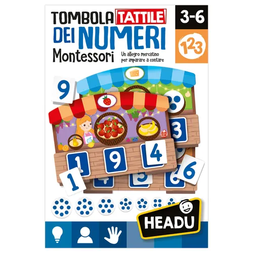 Headu Tombola Tattile Montessori dei Numeri