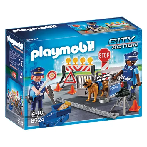 Playmobil City Action Posto di blocco della...