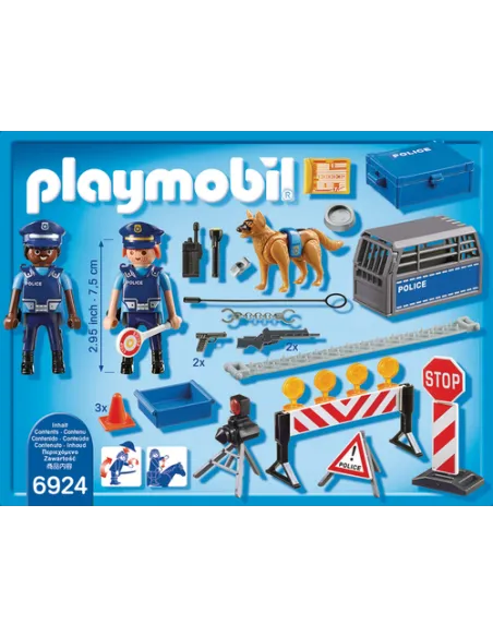 Playmobil City Action Posto di blocco della Polizia