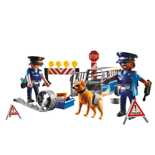Playmobil City Action Posto di blocco della...