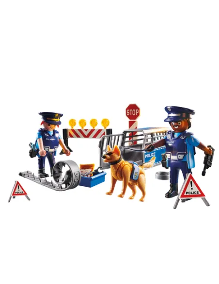 Playmobil City Action Posto di blocco della Polizia
