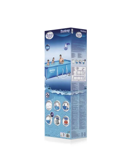 Bestway Steel Pro Piscina Rettangolare mis. 300x201xh66 cm - colore azzurro - con pompa a filtro