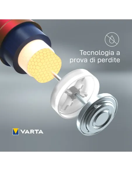 Varta Longlife Max Power, Batteria Alcalina, AAA, Micro, LR03, 1.5V, Blister da 4, Made in Germany
