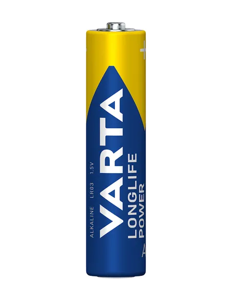 Varta Longlife Power, Batteria Alcalina, AAA, Micro, LR03, 1.5V, Blister da 4, Made in Germany