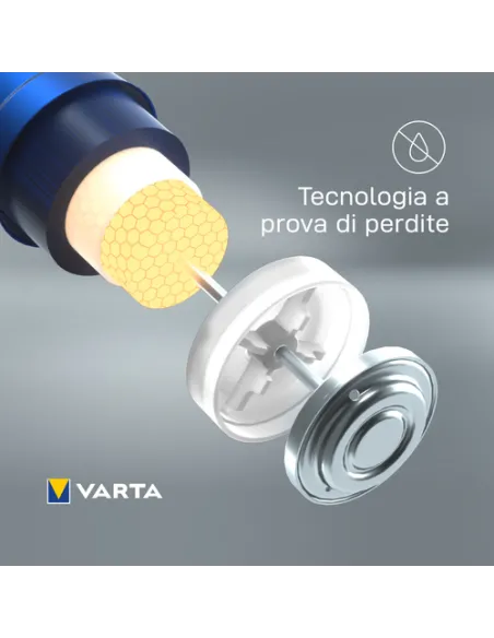 Varta Longlife Power, Batteria Alcalina, AAA, Micro, LR03, 1.5V, Blister da 4, Made in Germany