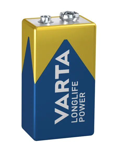 Varta Longlife Power, Batteria Alcalina, 9V, E-Block, 6LP3146