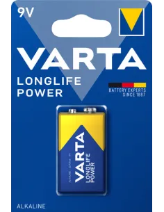Varta Longlife Power, Batteria Alcalina, 9V, E-Block,... 2