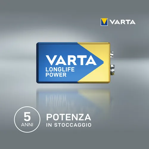 Varta Longlife Power, Batteria Alcalina, 9V,...