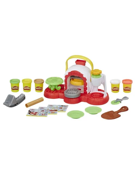Play-Doh La Pizzeria, playset con 5 vasetti di pasta da modellare
