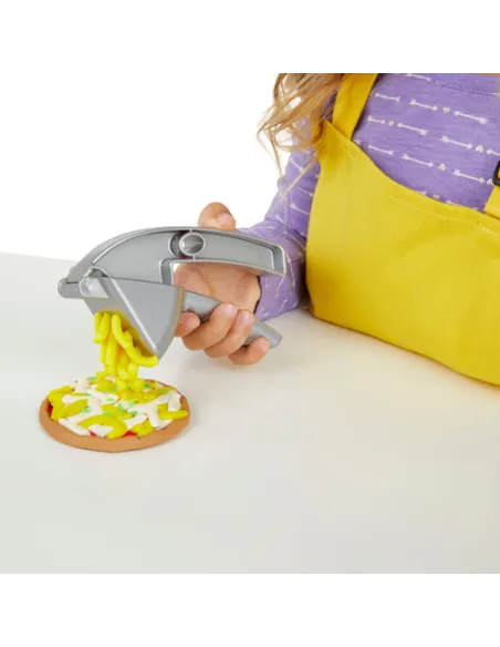 Play-Doh La Pizzeria, playset con 5 vasetti di pasta da modellare