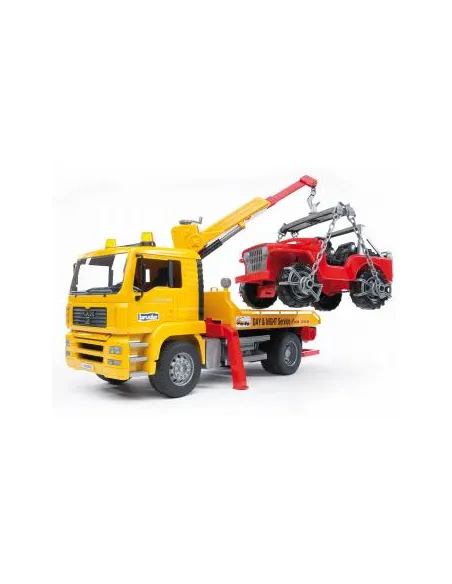 BRUDER MAN TGA Breakdown truck with cross country vehicle