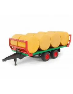 BRUDER Bale transport trailer with 8 round bales parte e...