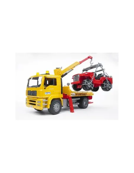 BRUDER MAN TGA Breakdown truck with cross country vehicle